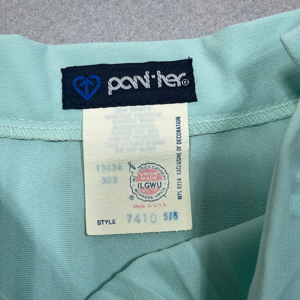 Vintage Pleated Skirt Women 5/6 Small A Line Mint Green 1960s Union Made - Picture 3 of 10
